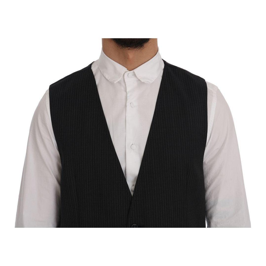 Dolce & Gabbana Gray Wool Stretch Vest
