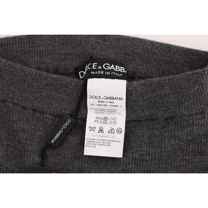 Dolce & Gabbana Gray Cashmere Stretch Tights