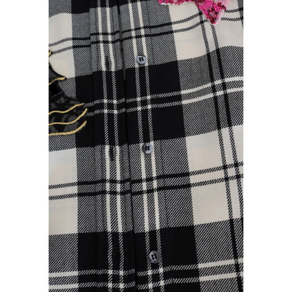 Dolce & Gabbana Black White Fairy Tale Crystal Shirt