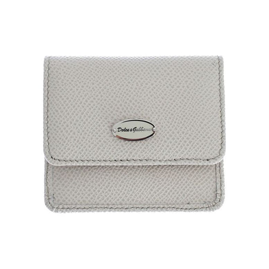 Dolce & Gabbana White Dauphine Leather Case Wallet Wallet