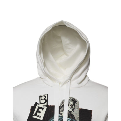 Dolce & Gabbana White Caesar Cotton Hooded Pullover Sweater