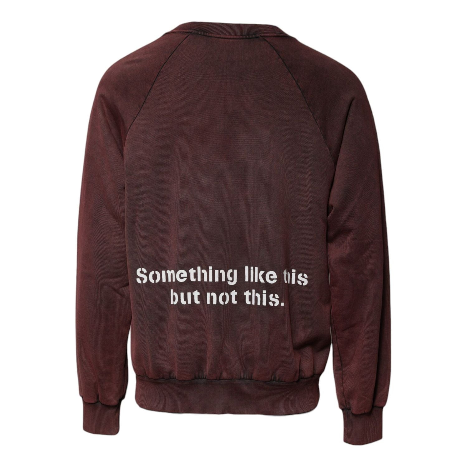 Dolce & Gabbana Brown Logo Cotton Crew Neck Pullover Sweater