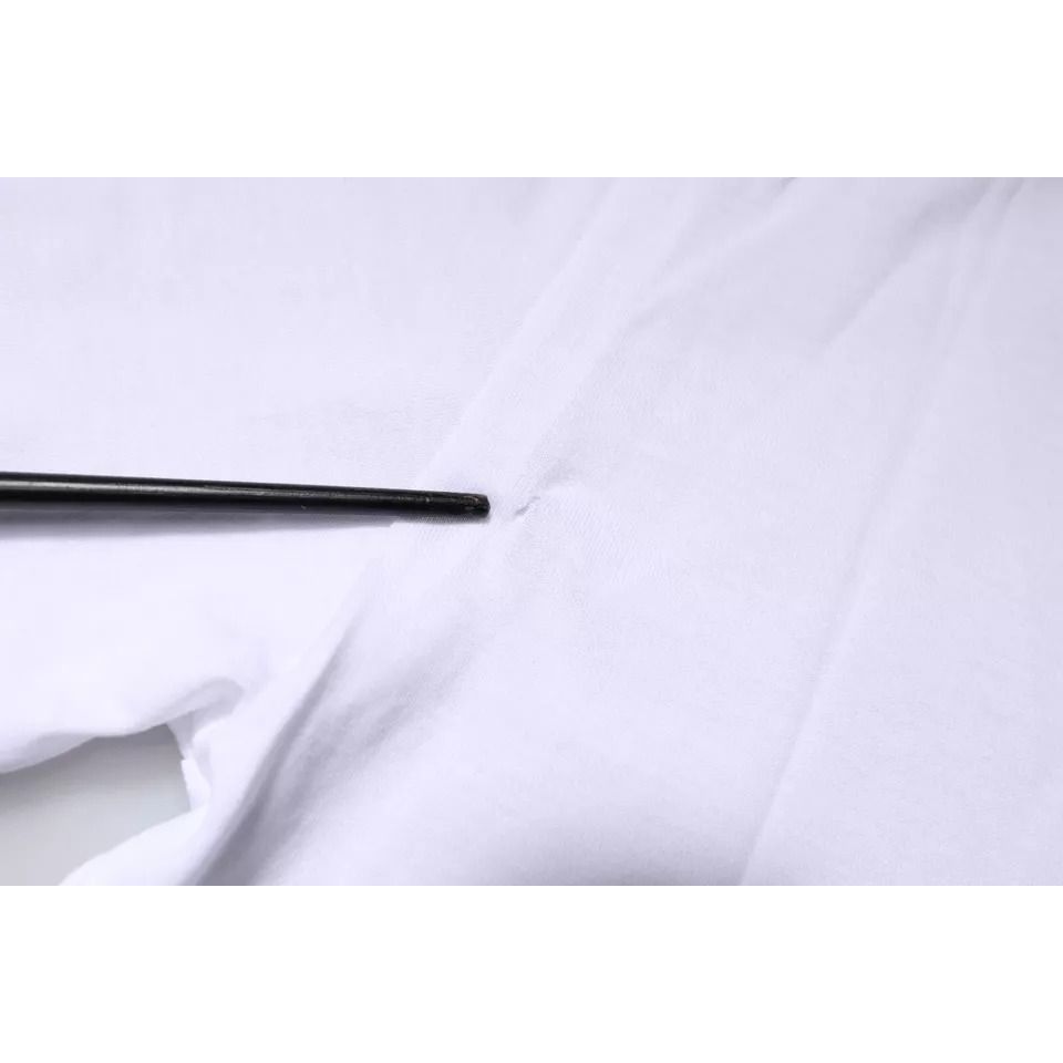 Dolce & Gabbana White Panda King Cotton Crew Neck T-shirt