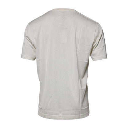Dolce & Gabbana Off White Crew Neck Short Sleeve T-shirt