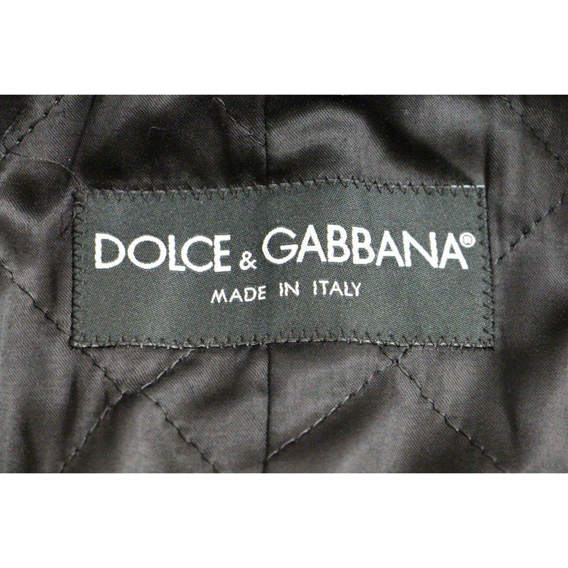 Dolce & Gabbana Gray Double Breasted Coat Jacket