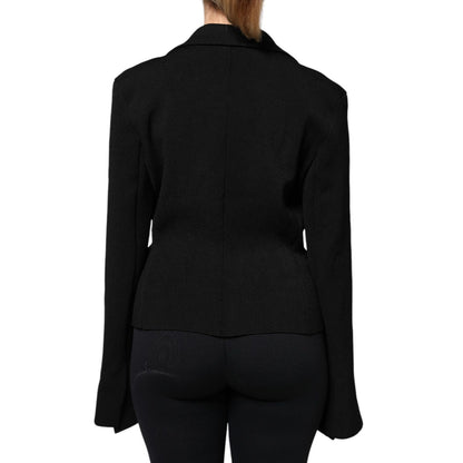 Dolce & Gabbana Black Viscose Single Breasted Blazer Jacket