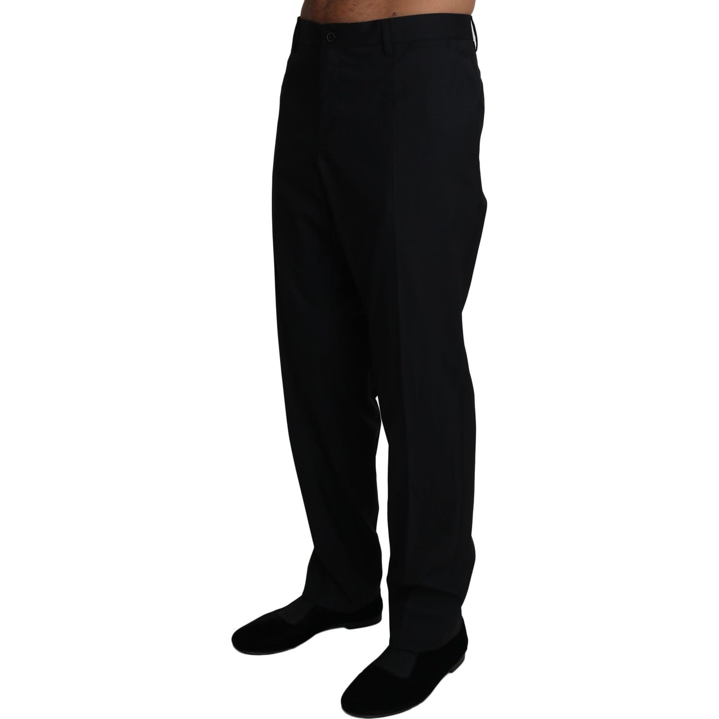 Dolce & Gabbana Black Wool Stretch Dress Trousers Pants Jeans & Pants