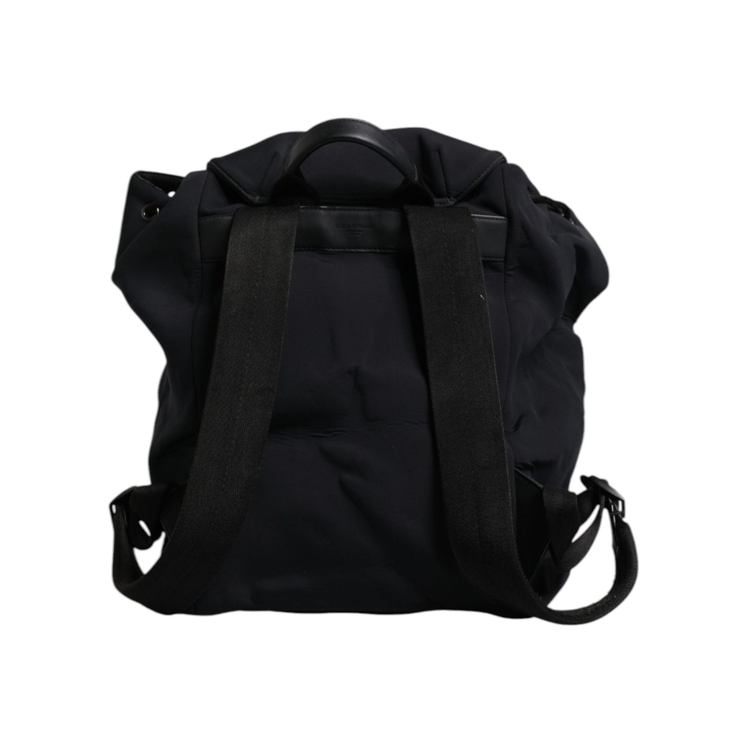 Dolce & Gabbana Black Neoprene Nylon DG Logo School Backpack Bag