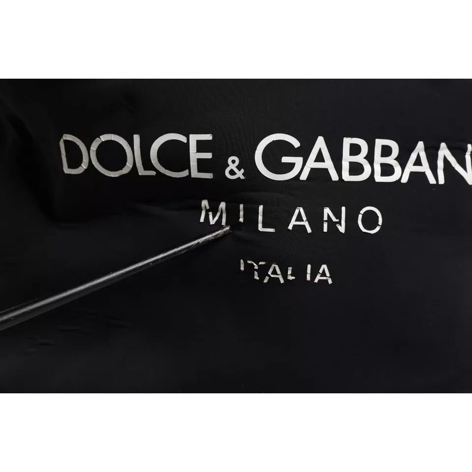 Dolce & Gabbana Black Neoprene Nylon DG Logo School Backpack Bag