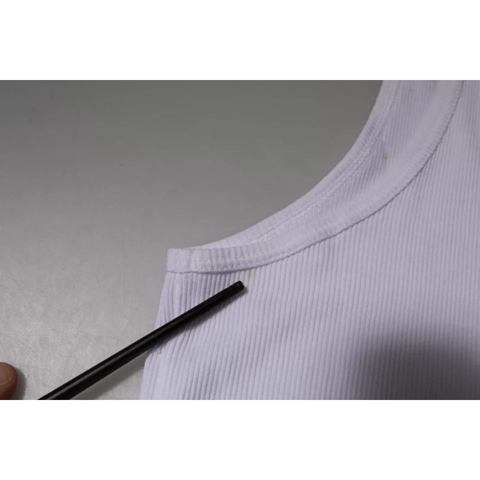 Dolce & Gabbana White Cotton Sleeveless Round Neck Tank T-shirt