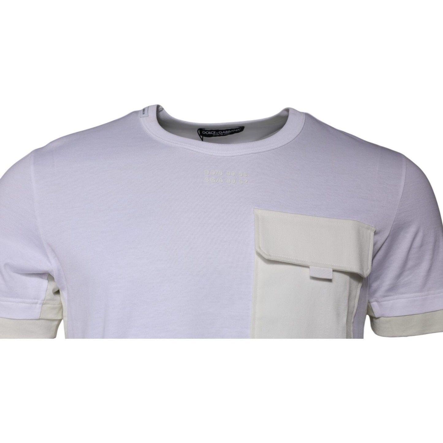 Dolce & Gabbana White Cotton Crew Neck Short Sleeves T-shirt