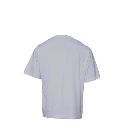 Dolce & Gabbana White Logo Print Cotton Crew Neck T-shirt