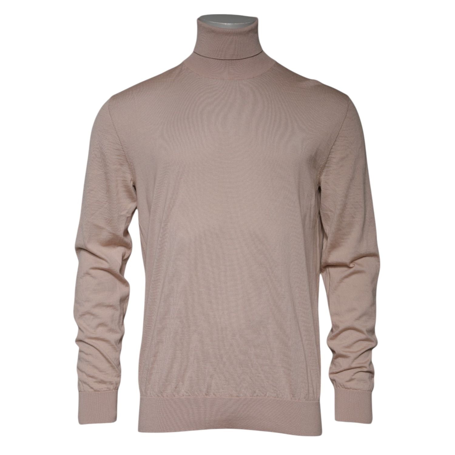 Dolce & Gabbana Beige Cashmere Turtleneck Pullover Sweater