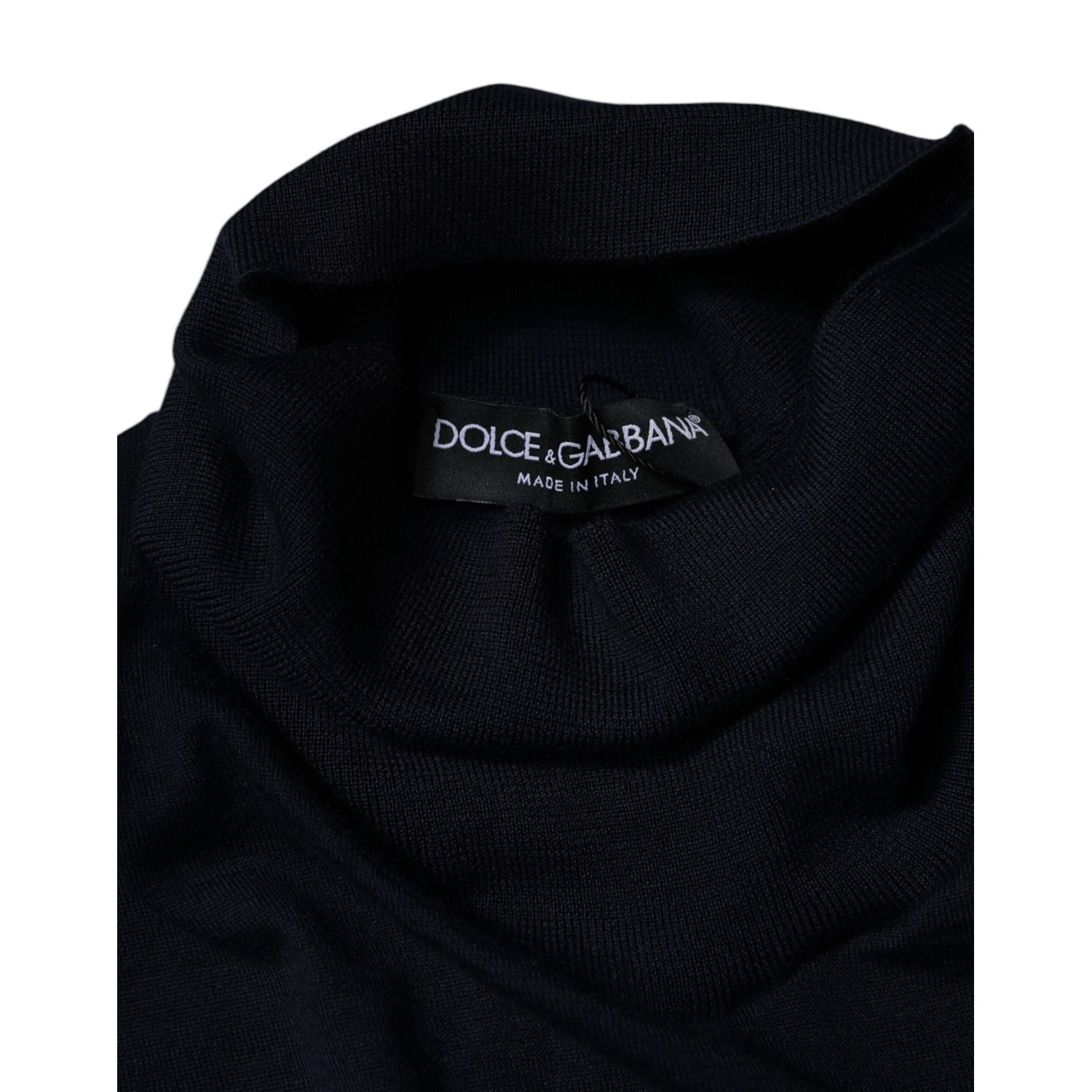Dolce & Gabbana Blue Cashmere Turtleneck Pullover Sweater