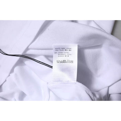 Balenciaga White Logo Cotton Jersey Crew Neck Short Sleeves T-shirt