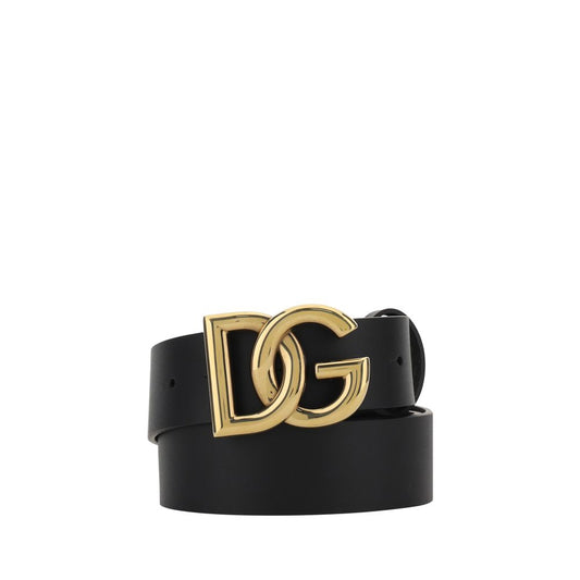 Dolce & Gabbana Black Calf Leather Bos Taurus Regular Belt