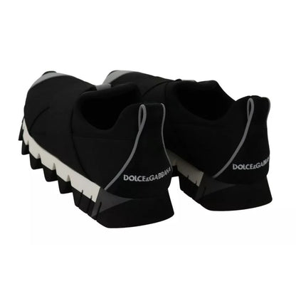Dolce & Gabbana Black Shark Neoprene Stretch Sneakers Shoes