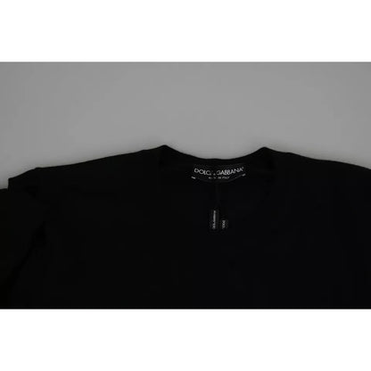Dolce & Gabbana Black Cashmere Crew Neck Sweatshirt Sweater