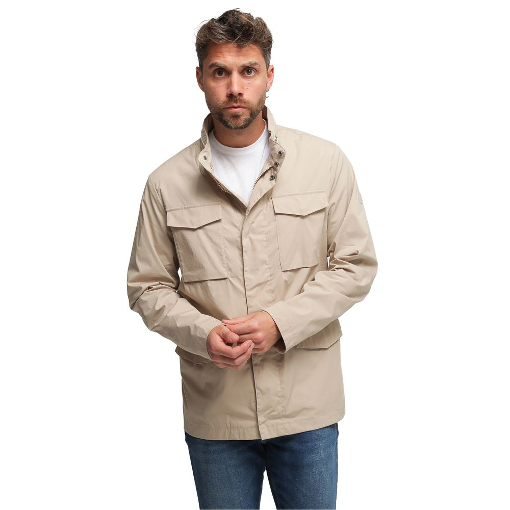 People Of Shibuya Beige Cotton Men Jacket