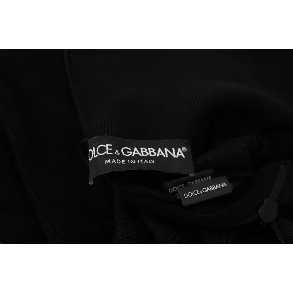 Dolce & Gabbana Black Turtleneck Slim Fit Pullover Sweater