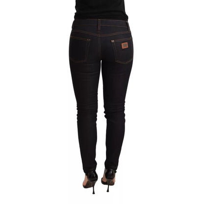 Dolce & Gabbana Blue Cotton Stretch Slim Fit Denim Jeans