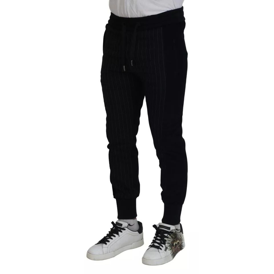 Dolce & Gabbana Black Cotton Blend Jogger Sweatpants Pants