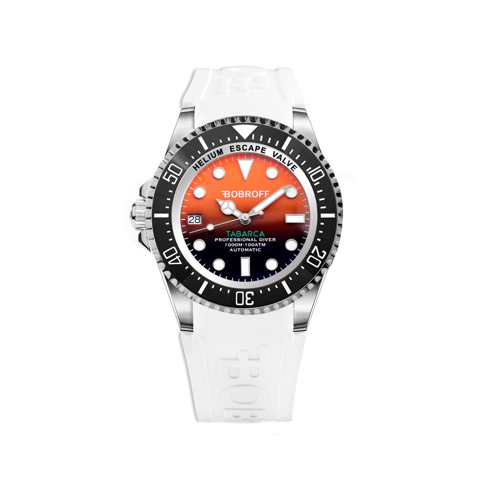 Bobroff White Rubber Sport Watch