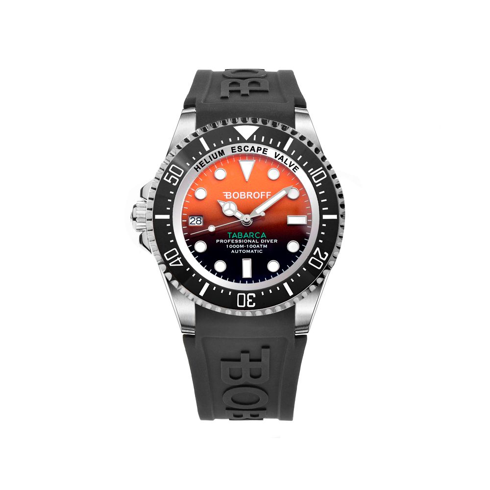 Bobroff Black Rubber Sport Watch