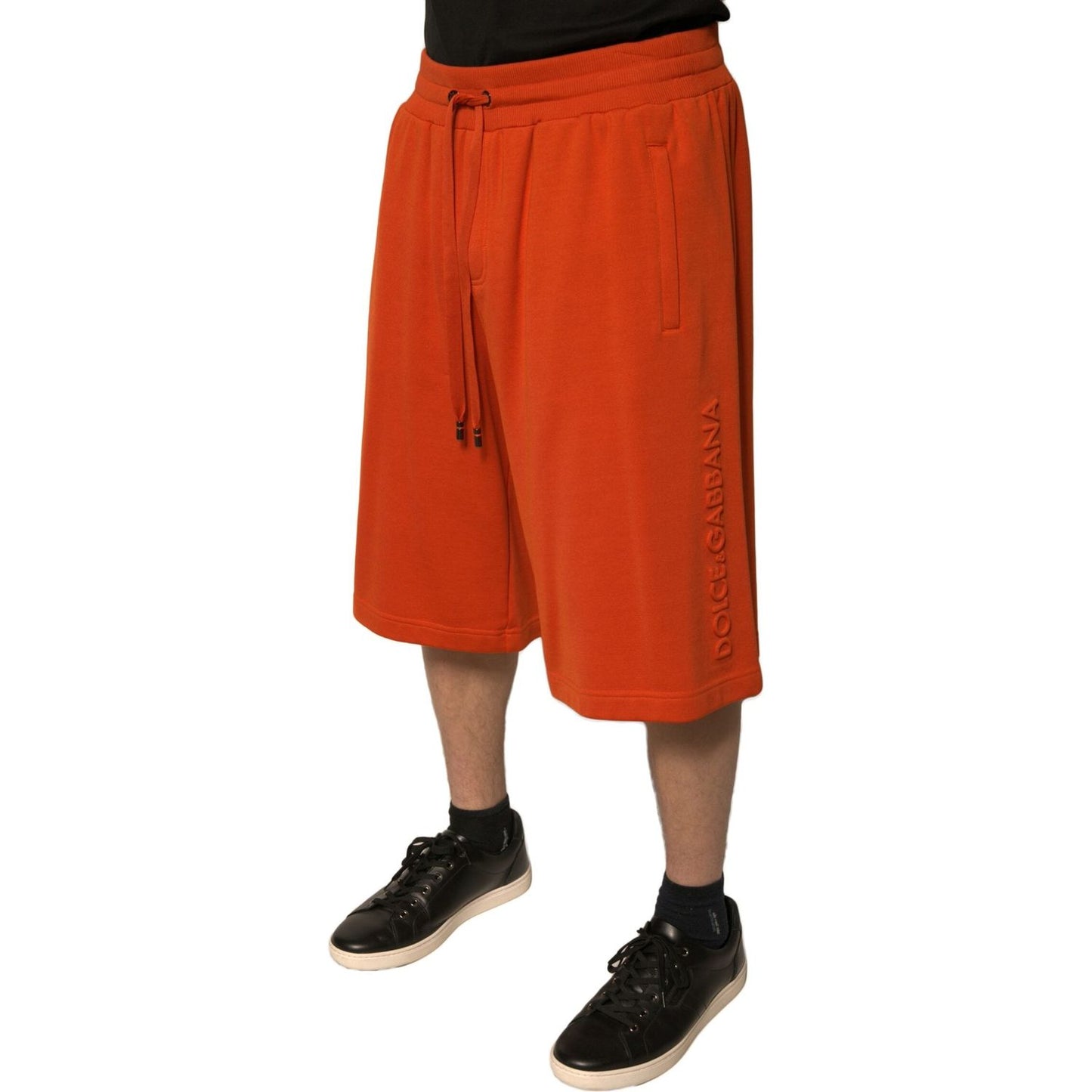 Dolce & Gabbana Orange Cotton Blend Men Bermuda Shorts PAN75651-54
