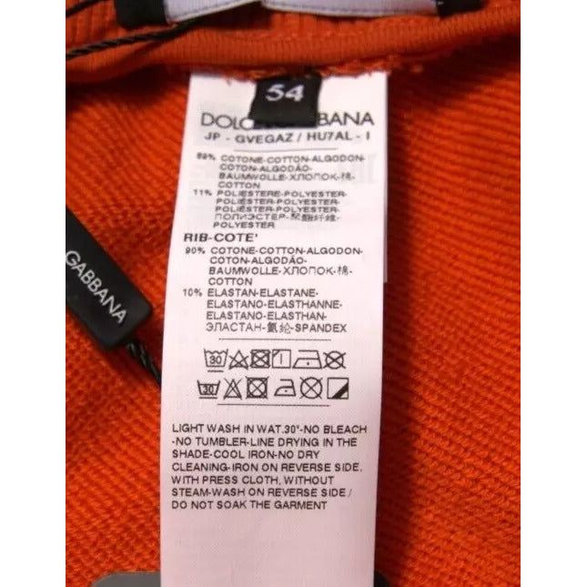 Dolce & Gabbana Orange Cotton Blend Men Bermuda Shorts PAN75651-54