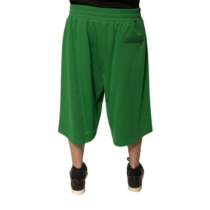 Dolce & Gabbana Green Cotton Blend Men Bermuda Shorts