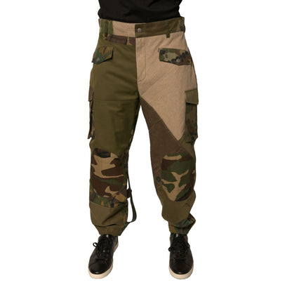 Dolce & Gabbana Multicolor Patchwork Flight Cargo Pants