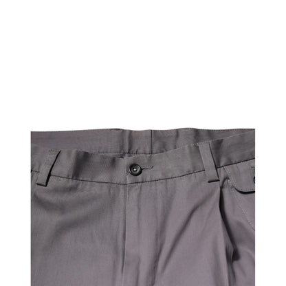 Dolce & Gabbana Dark Gray Mid Waist Dress Pants