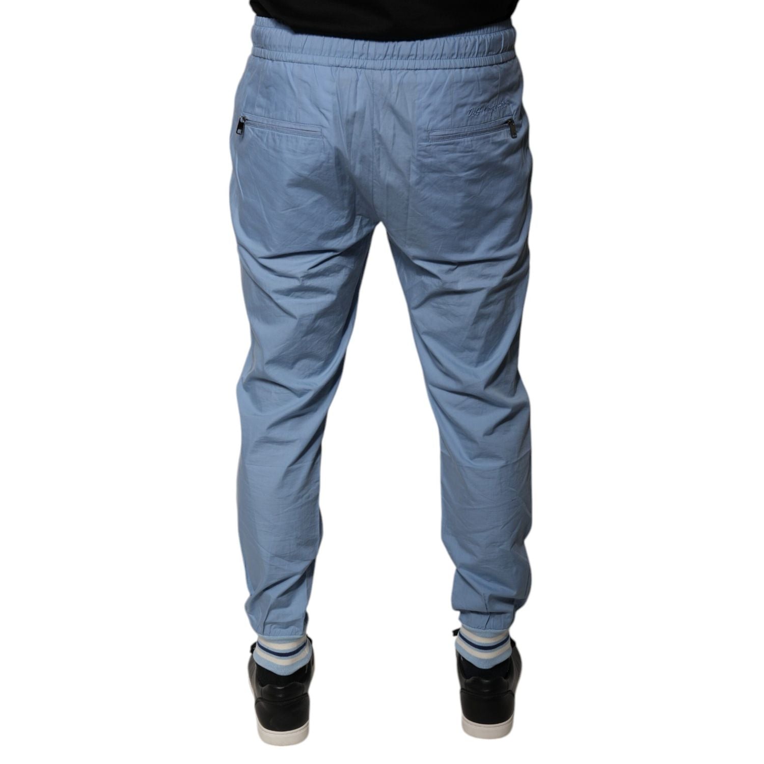 Dolce & Gabbana Blue Cotton Jogger Sweatpants Pants