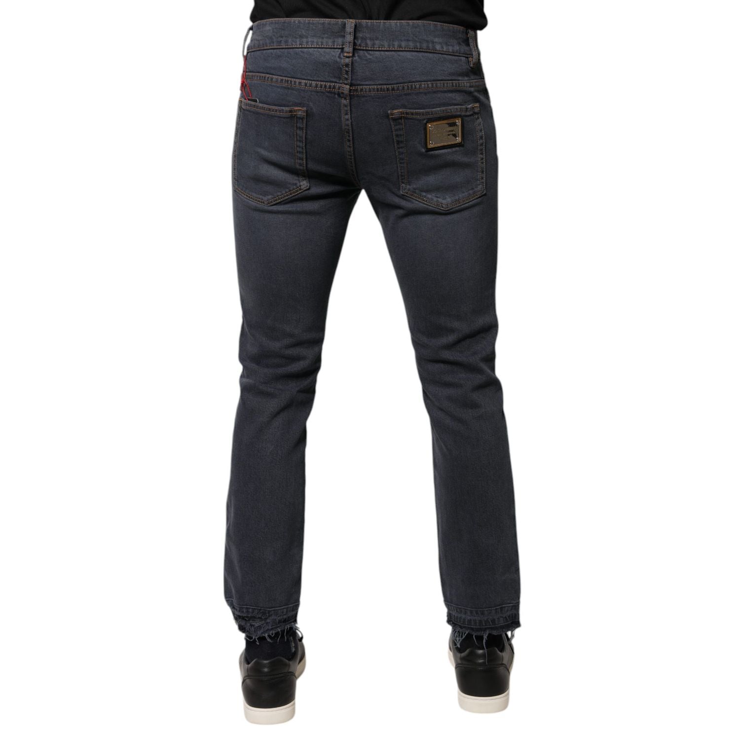 Dolce & Gabbana Dark Gray Cotton Skinny Denim Jeans