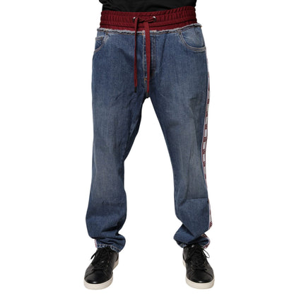Dolce & Gabbana Blue Cotton Stretch Straight Denim Jeans