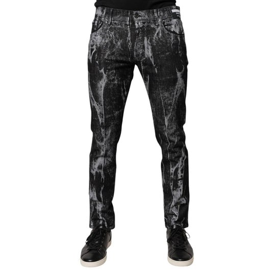 Dolce & Gabbana Multicolor Cotton Tie Dye Skinny Denim Jeans