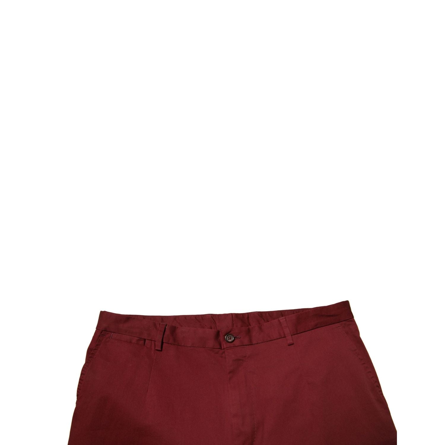 Dolce & Gabbana Maroon Cotton Men Skinny Dress Pants