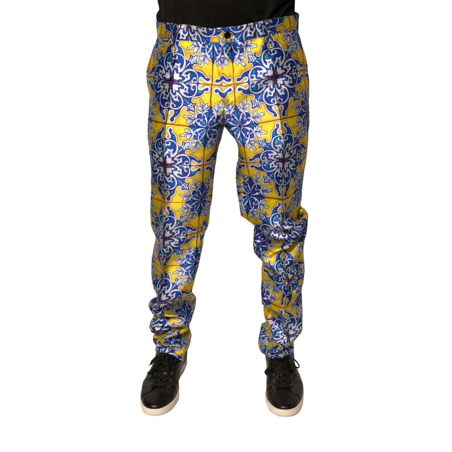 Dolce & Gabbana Multicolor MajolicaSilk Skinny Pants