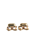 Dolce & Gabbana Gold Tone 925 Sterling Silver DG Logo Cufflink