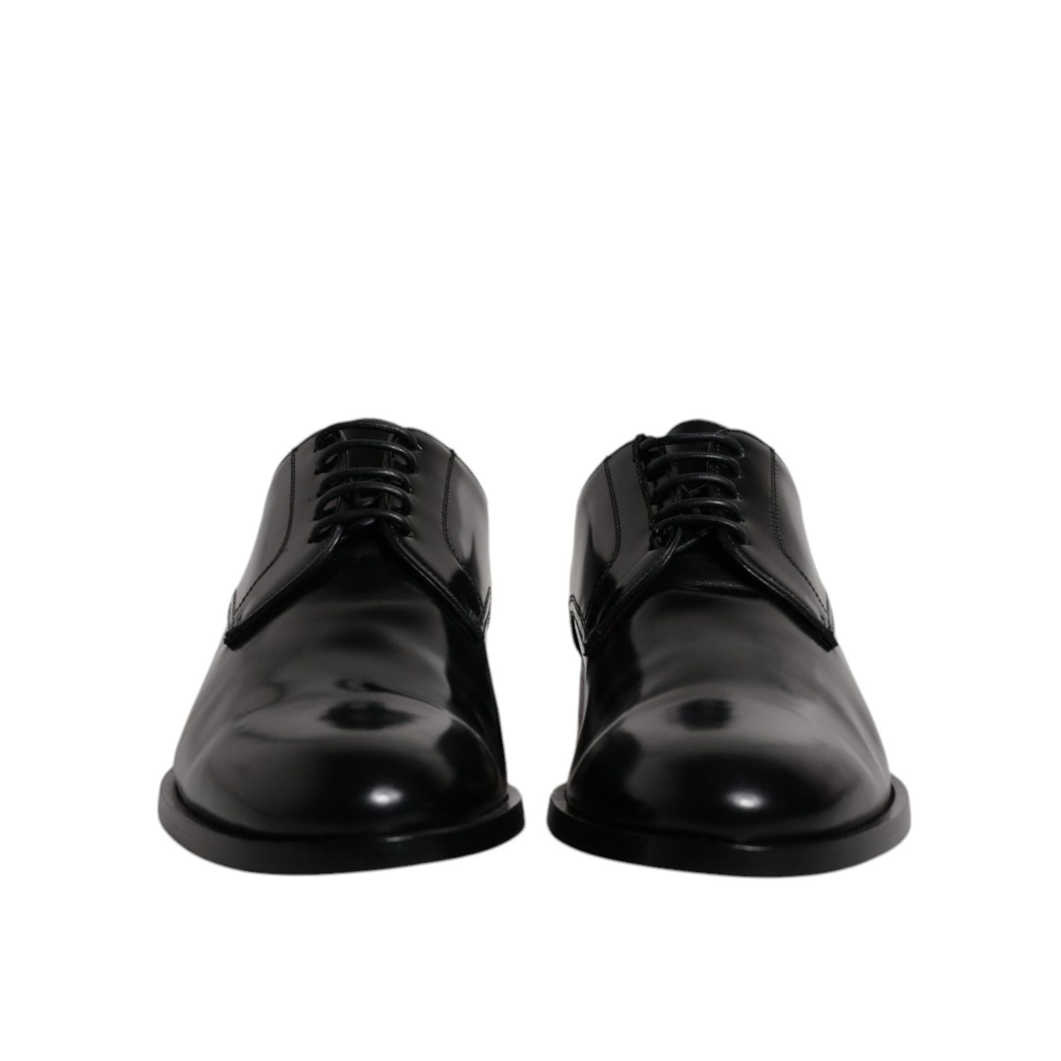 Dolce & Gabbana Black Calfskin Leather Derby Lace Up Formal Dress Shoes