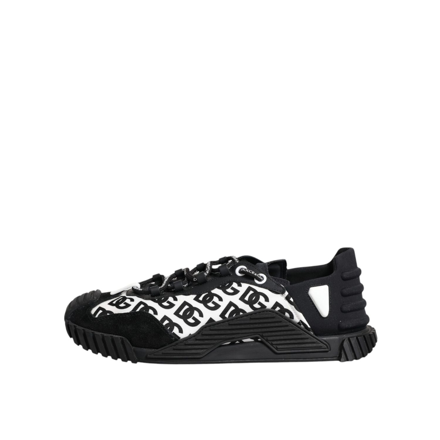 Dolce & Gabbana Black Logo Nylon Low Top NS1 Sneakers Shoes