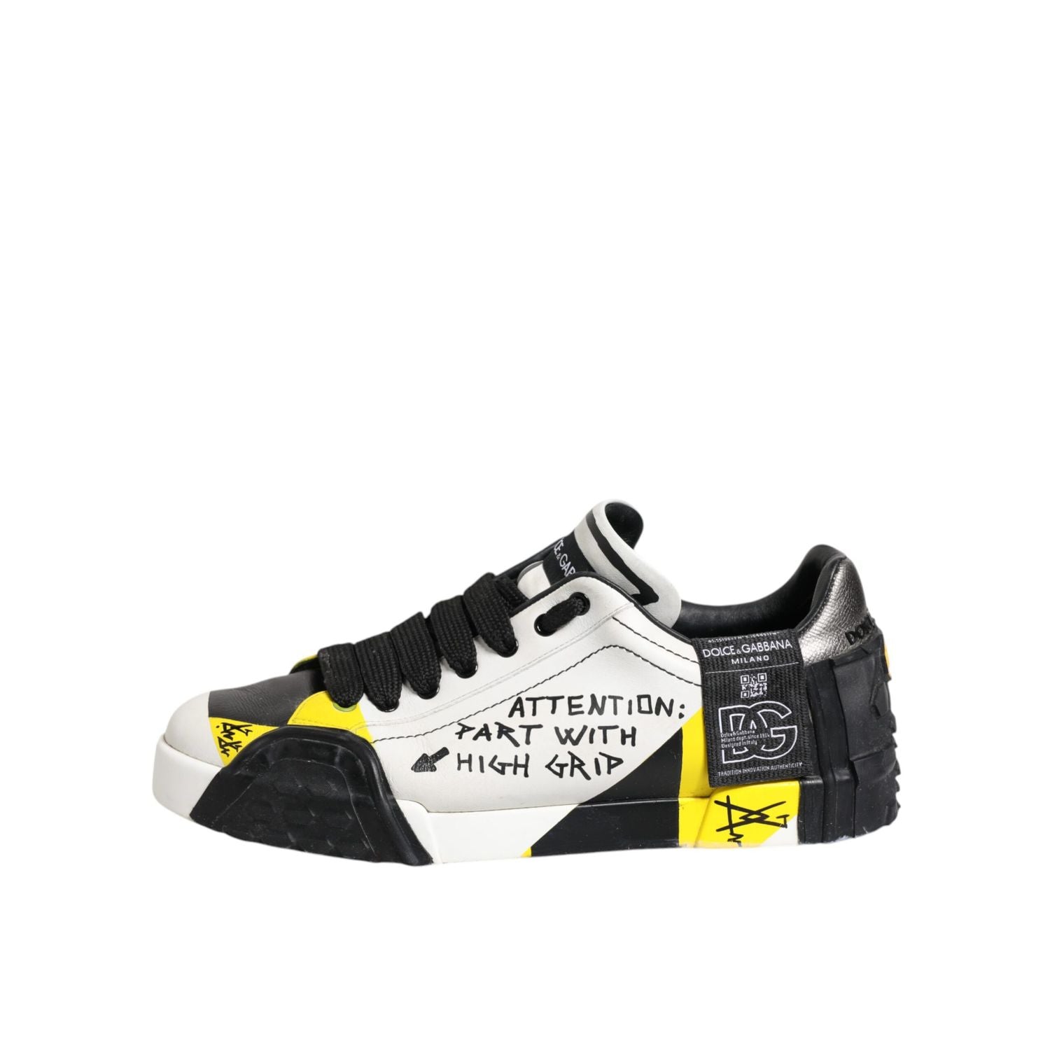 Dolce & Gabbana Multicolor Lettering Portofino Sneakers Shoes