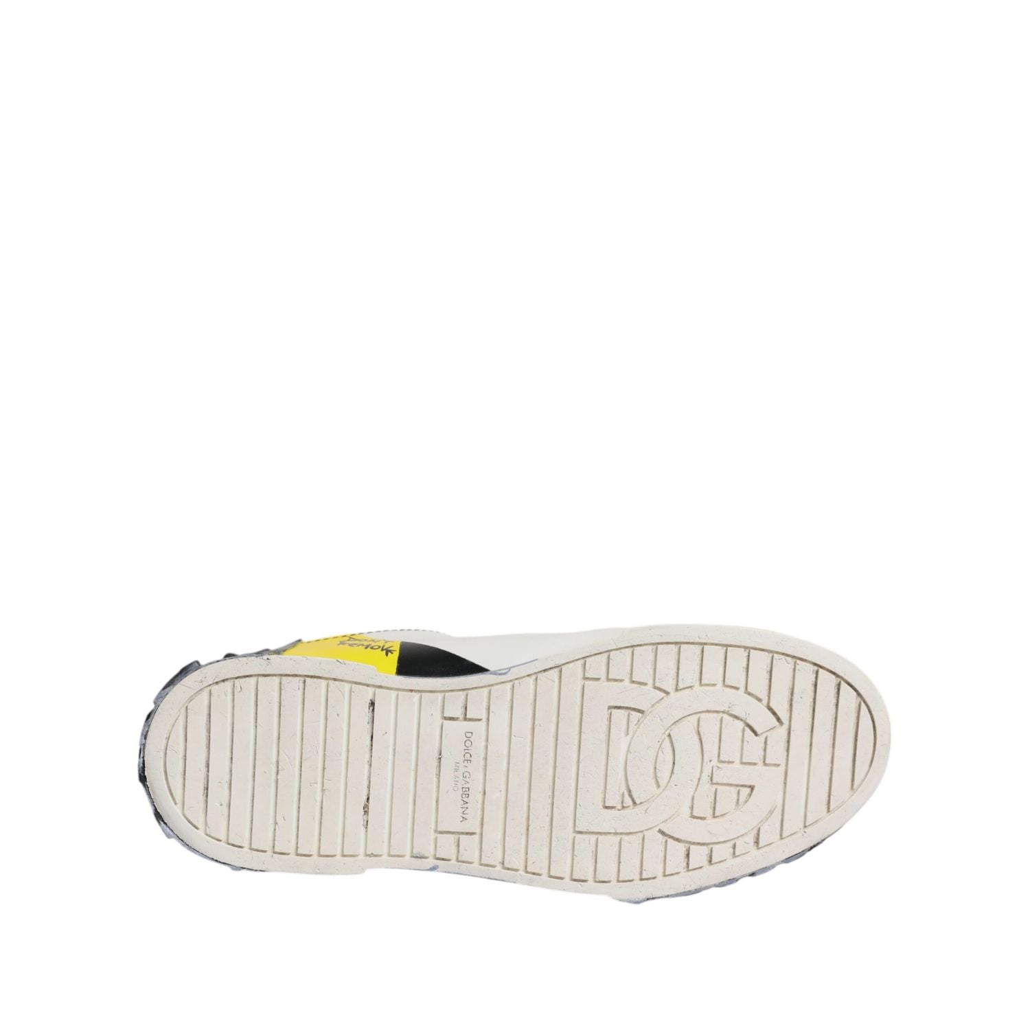 Dolce & Gabbana Multicolor Lettering Portofino Sneakers Shoes