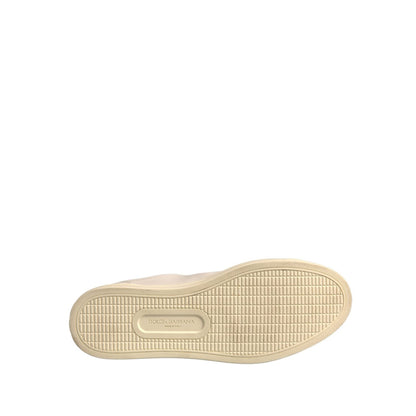 Dolce & Gabbana White Leather Heart Embellished Sneakers Shoes
