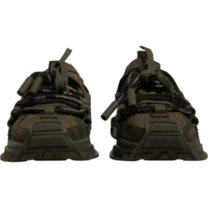 Dolce & Gabbana Military Green Space Low Top Sneakers Shoes