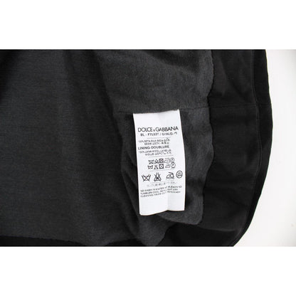 Dolce & Gabbana Black Key Floral Print Silk Blouse Top