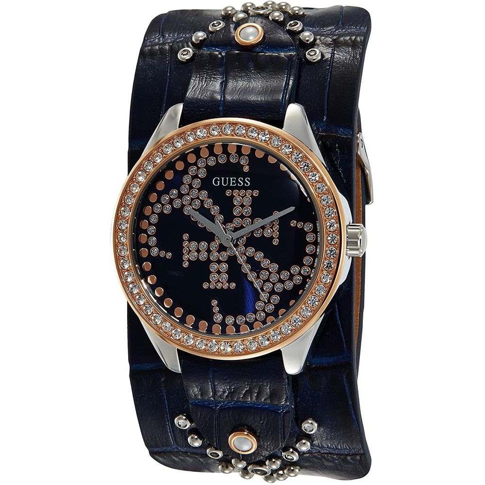 Guess Blue Leather Dress Watch