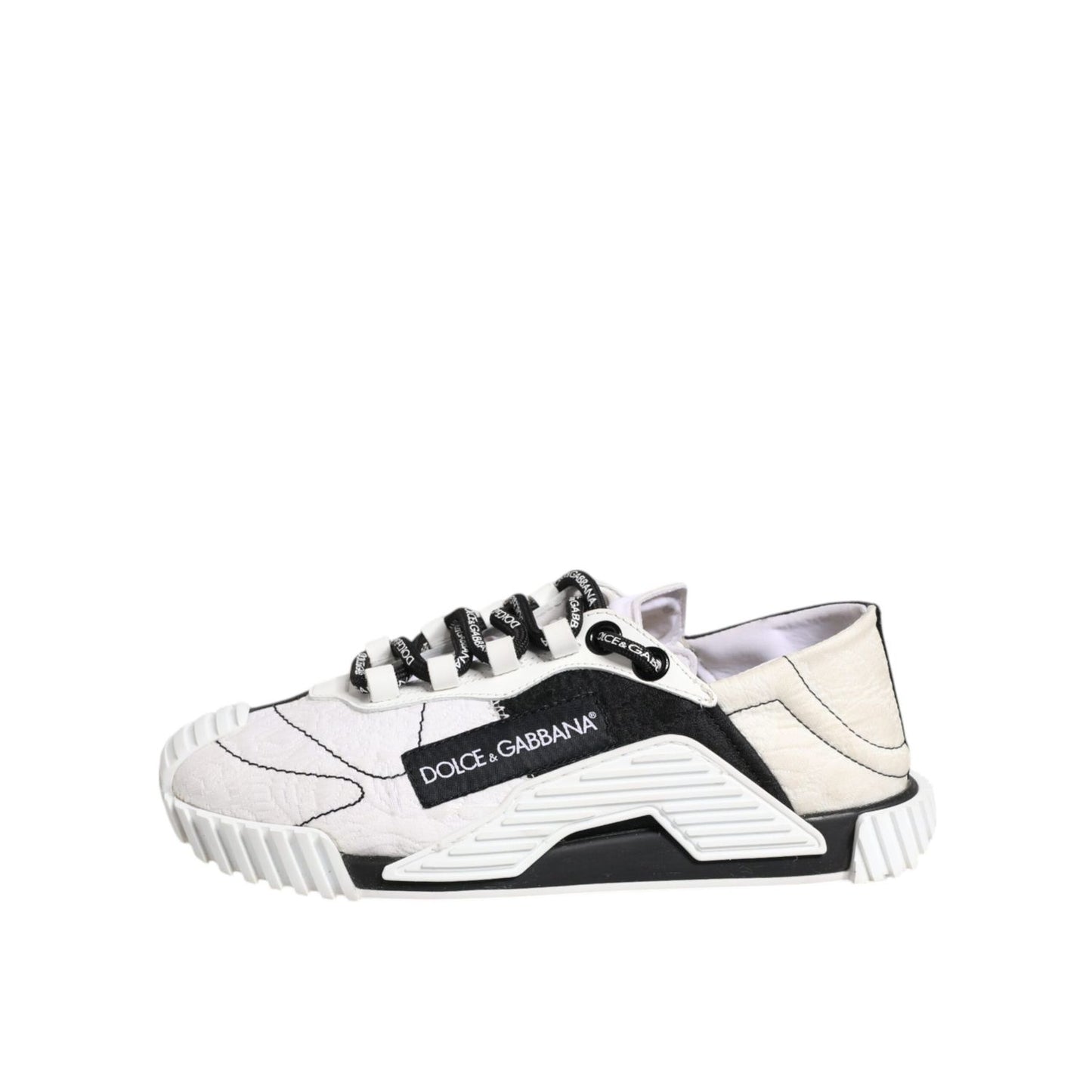 Dolce & Gabbana White Black NS1 Low Top Sneakers Shoes