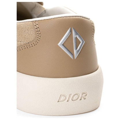 Dior Beige Leather Slip-On Loafers